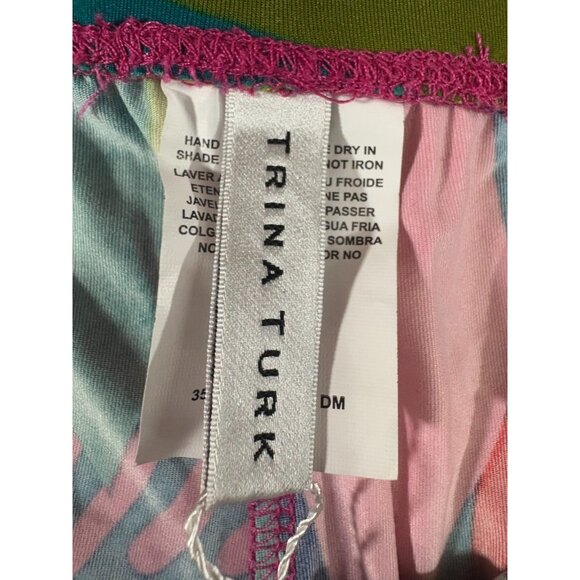 Trina Turk Floral Wide Leg Swimsuit Cover-Up Pants sz XL color Multi NWT $162 - Picture 6 of 6